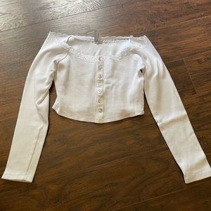 asos Long Sleeve Crop Top